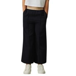 Reiss Ayana Trouser Pants Girls 10-11Y Navy Blue Wide Leg Pinched Seam Relaxed